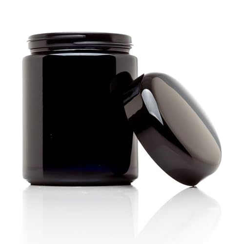 Infinity Jars 250 ml (8.3 fl oz) Tall Black Ultraviolet Refillable Empty Glass Screw Top Jar - Image 2