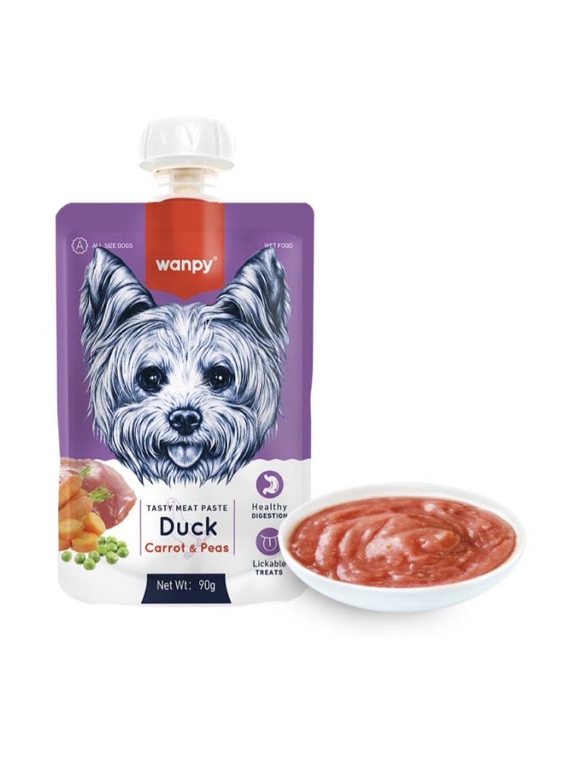Wanpy Wanpy Tasty Meat Paste Duck with Carrot and Pea - Dog Treats 90g 