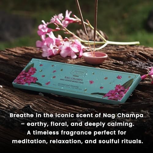 NYASSA Highly Scented Nag Champa Agarbatti/Incense Sticks - 50g, Nag Champa Fragrance, Charcoal-Free Agarbatti for Pooja, Meditation, Home Freshness & Positive, Energy, Perfect for Special Occasions - Image 2