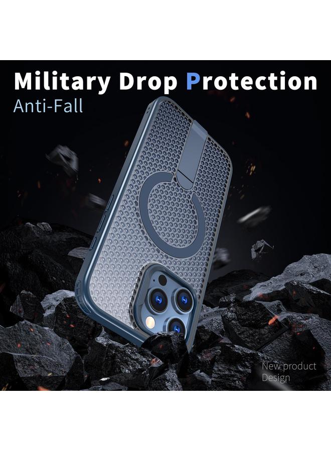 Zaboon Case For iPhone 13 Pro Max / 12 Pro Max Honeycomb Cooling MagSafe Holder Phone Case - Image 3