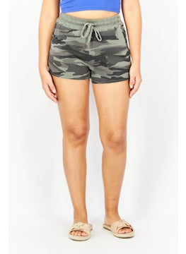 Splendid Women Camouflage Print Basic Short, Grey Combo  - Image 1