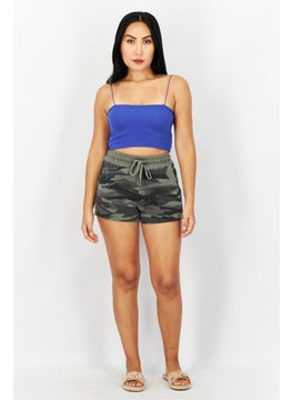 Splendid Women Camouflage Print Basic Short, Grey Combo  - Image 4
