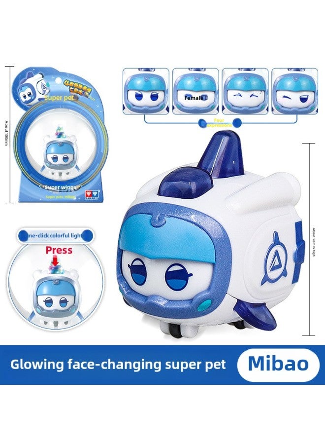 لعبة Double Diamond Original Goods Super Flying Man Lebao Super Pet Deformation Mecha Boy للأطفال Zhuang Bao Jin Xiaobao Aibao-اللون: 770494-5 Super Pet-Mi Bao - Image 1