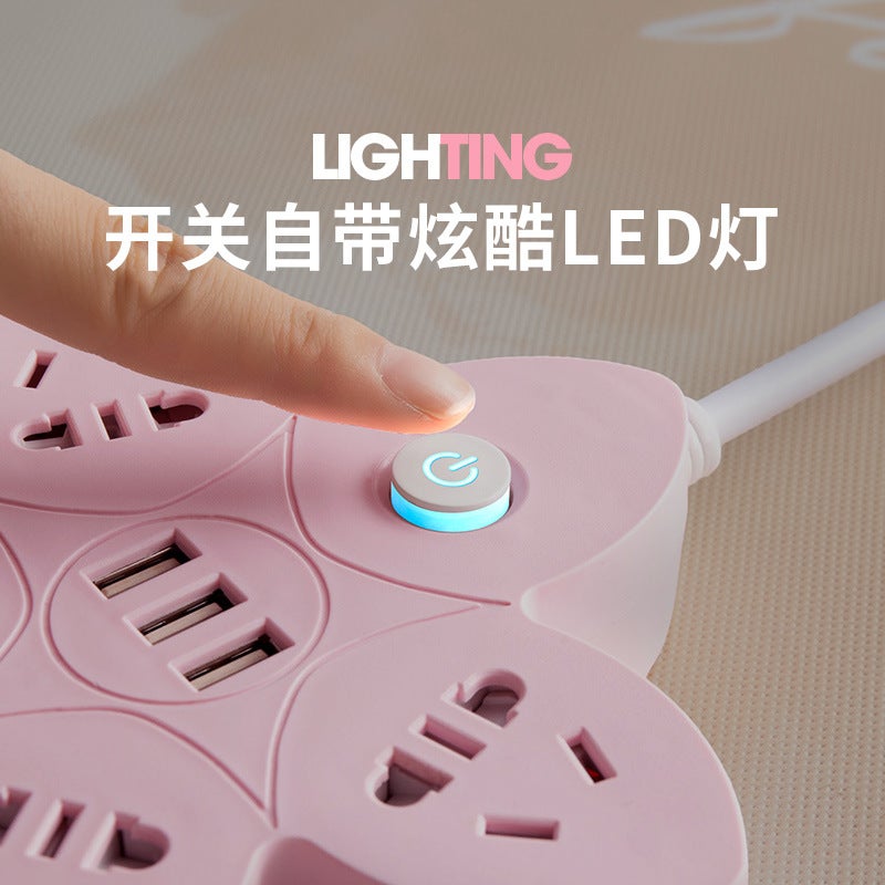 Creative Gift Five-Pointed Star Plug-In Smart Socket Usb Multi-Function Plug-In Home Wiring Converter - Image 4