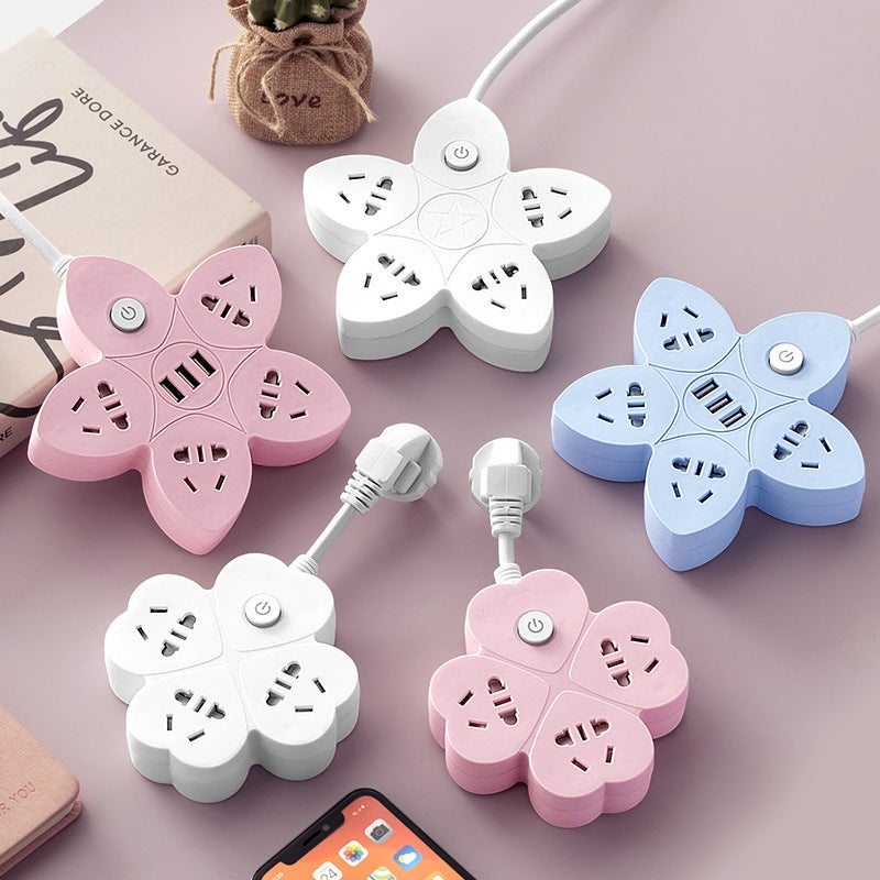 Creative Gift Five-Pointed Star Plug-In Smart Socket Usb Multi-Function Plug-In Home Wiring Converter - Image 2