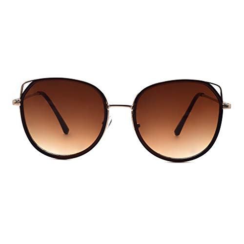 Peter Jones Brown Large Oversized Sunglasses for Women/Girls (RD012BW) - Image 3