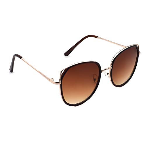 Peter Jones Brown Large Oversized Sunglasses for Women/Girls (RD012BW) - Image 1