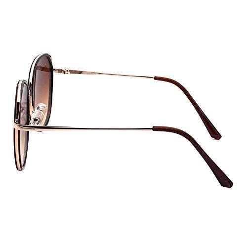 Peter Jones Brown Large Oversized Sunglasses for Women/Girls (RD012BW) - Image 4