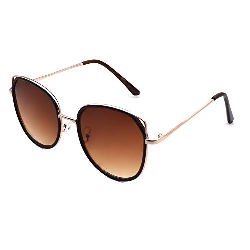 Peter Jones Brown Large Oversized Sunglasses for Women/Girls (RD012BW) - Image 2