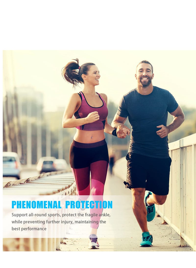 Ankle Braces, Adjustable Compression Ankle Support Brace, Heel Spur Brace Ankle Sleeve for Injury Recovery, Achilles support and Strong Ankle Brace Sports Protection for Women Men - Image 5