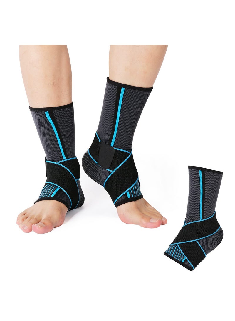 Ankle Braces, Adjustable Compression Ankle Support Brace, Heel Spur Brace Ankle Sleeve for Injury Recovery, Achilles support and Strong Ankle Brace Sports Protection for Women Men - Image 1