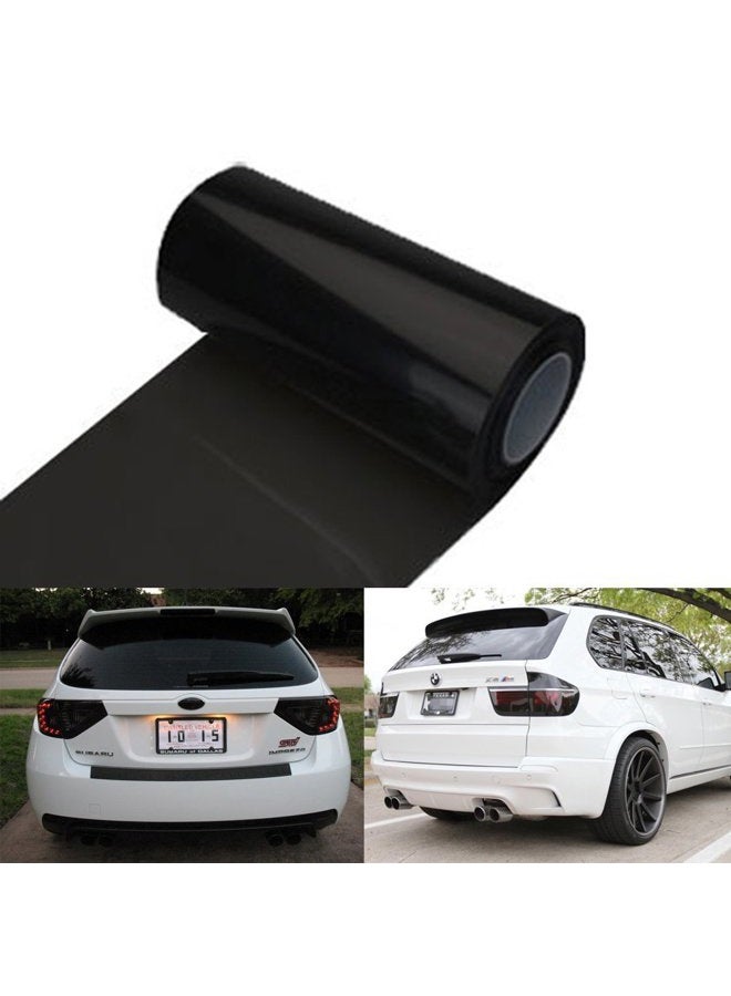 F & B LED LIGHTS 12 by 48 Inches Self Adhesive Headlight, Tail Lights, Fog Lights Tint Vinyl Film (12 X 48, Dark Black) - Image 1