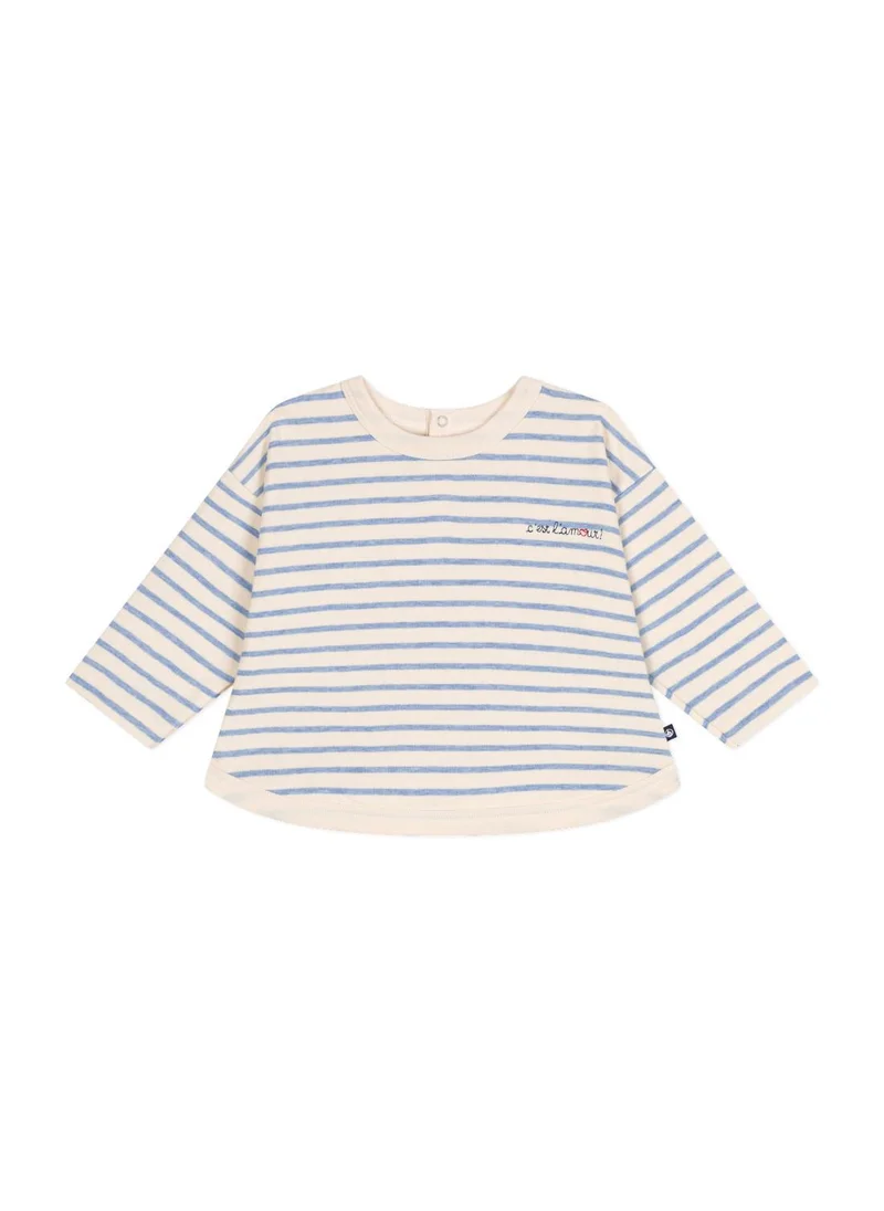 Petit Bateau Babies' long-sleeved tube it T-shirt