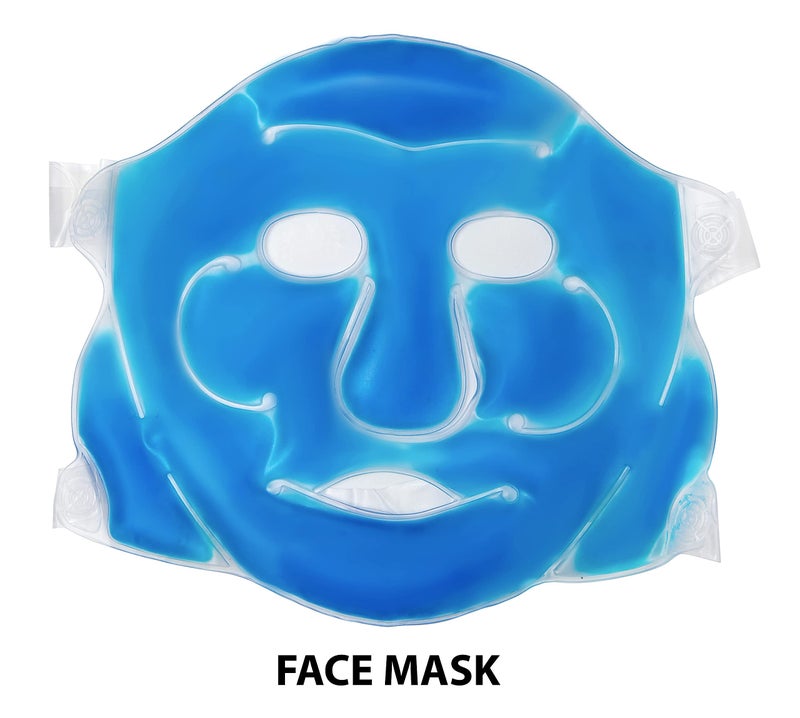 BAREPEPE Aqua Ice Face Cooling Gel Mask Cool Gel Ice Pack for Face Cold Therapy - Blue - Image 2