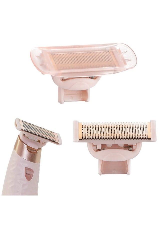 PAI4LEISI Razor Replacement Heads Compatible with Flawless Nu Razor, Rose Gold Plated Body Replacement Head with Covers, Hair remover Replacement Head Compatible with Finishing Touch Razor for Women (2 Count)  - Image 1