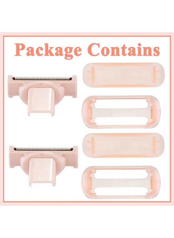 PAI4LEISI Razor Replacement Heads Compatible with Flawless Nu Razor, Rose Gold Plated Body Replacement Head with Covers, Hair remover Replacement Head Compatible with Finishing Touch Razor for Women (2 Count)  - Image 4