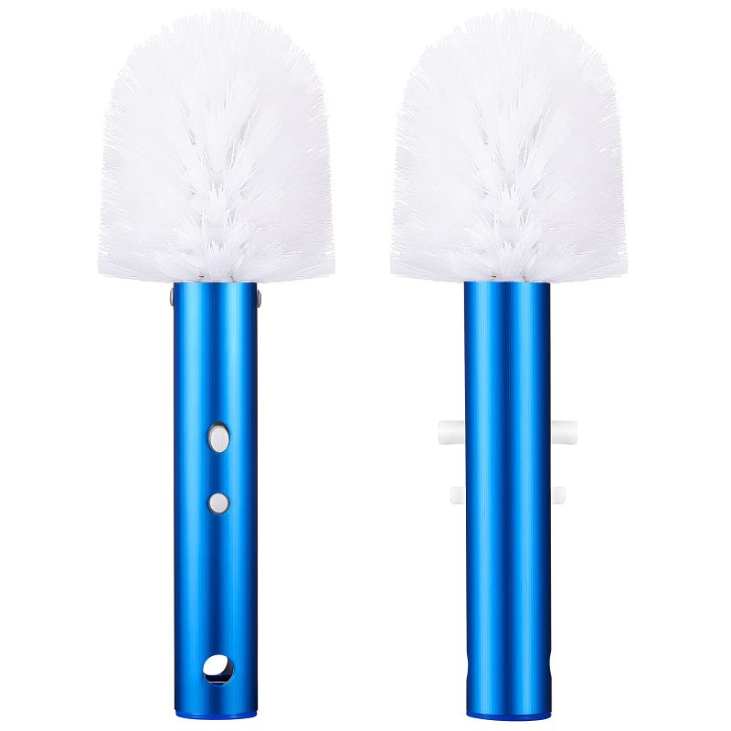 Patelai Corner and Step Pool Round Brush Pool Step and Corner Brush 180 Degree Rotation Handle Scrub Brush for Inground and Ground Swimming Pool Spa Hot Tub Standard Poles Connection 2 Pieces 