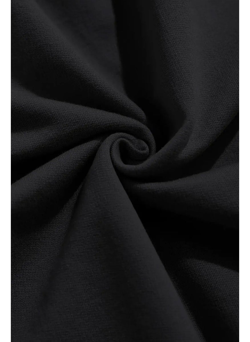 The Wert - Unisex Everlasting Love Design Front Back Printed Regular Fit Black Sweatshirt - Image 1