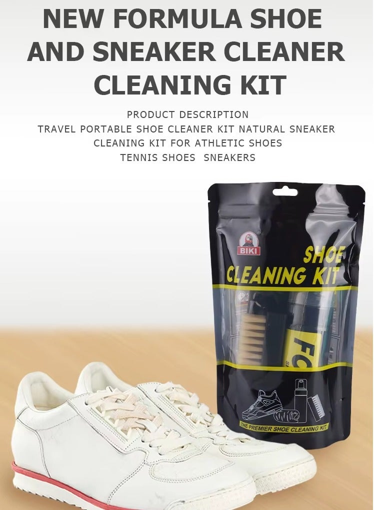 Biki Shoe Cleaning Kit For Sneaker Water-Free Foam Shoe Cleaner  With Shoe Brush And Shoe Cloth Work On Most Shoes - Image 2