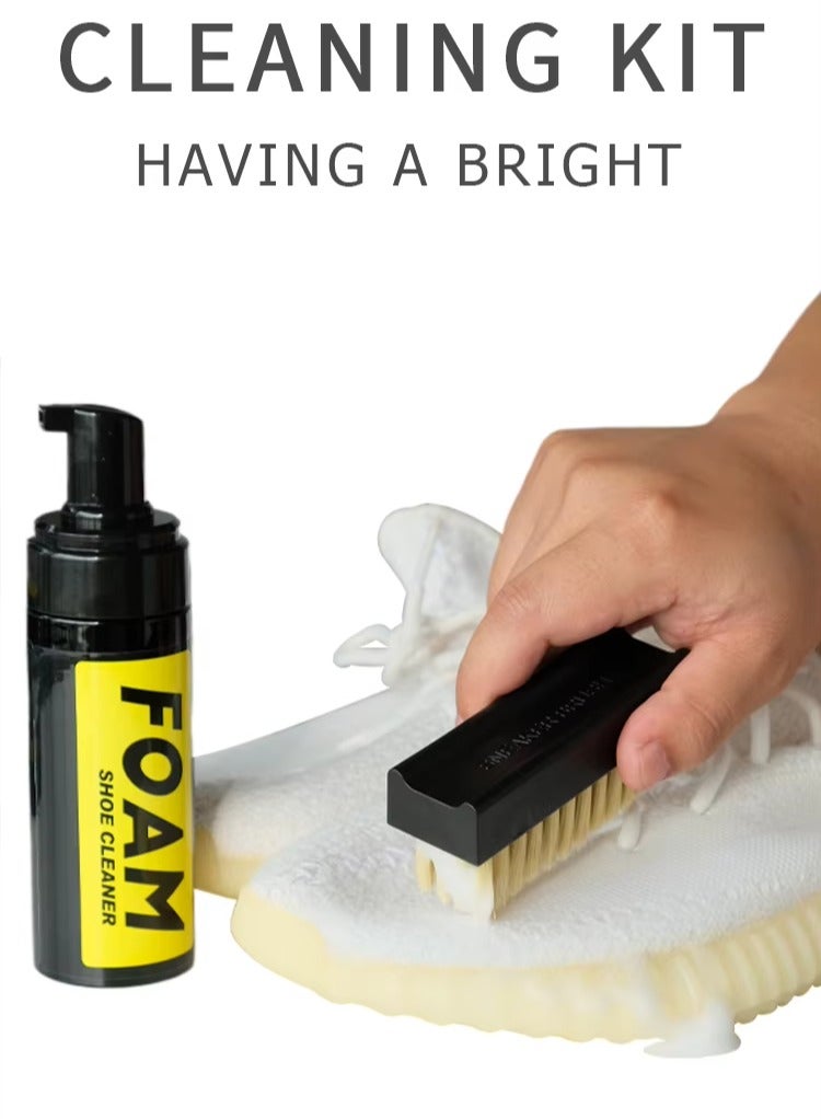 Biki Shoe Cleaning Kit For Sneaker Water-Free Foam Shoe Cleaner  With Shoe Brush And Shoe Cloth Work On Most Shoes - Image 3