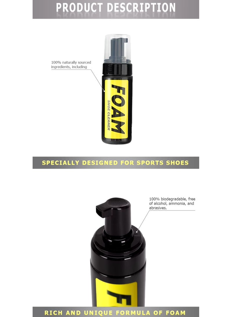 Biki Shoe Cleaning Kit For Sneaker Water-Free Foam Shoe Cleaner  With Shoe Brush And Shoe Cloth Work On Most Shoes - Image 5