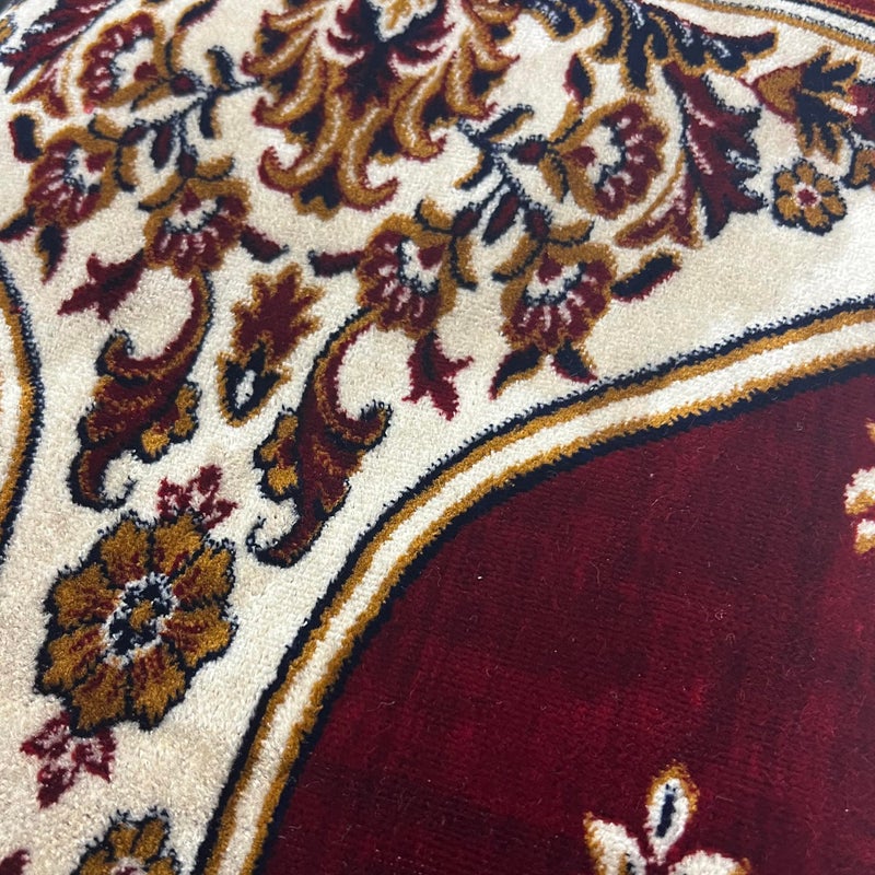Modefa Turkish Islamic Prayer Rug - Multi Person Janamaz Sajada for Family or Large Gathering & Group Praying Carpet - Wide Plush Velvet Praying Mat (Mihrab Red - 5 Person) - Image 2