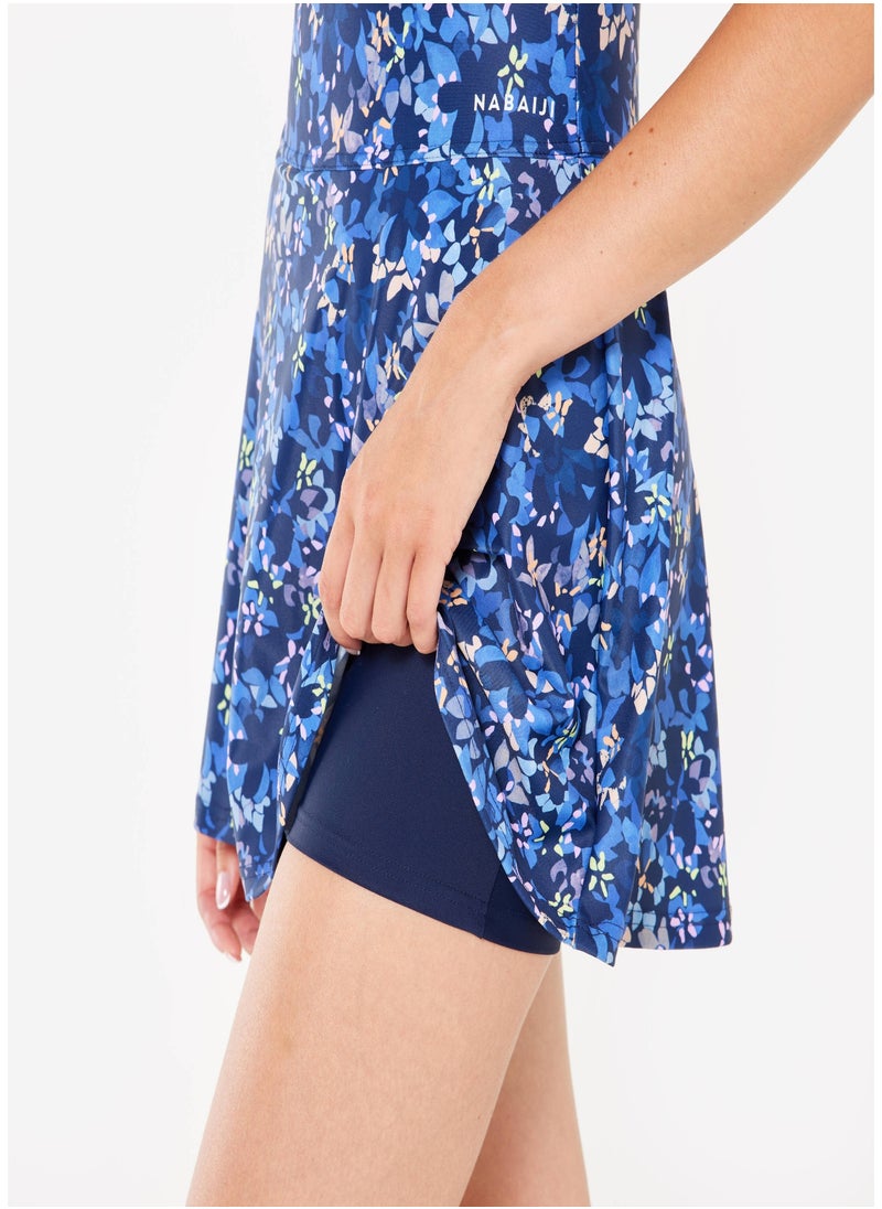 NABAIJI NABAIJI by DECATHLON, Women's Short Sleeve Skirt Swimsuit Una Mini Quick-Dry & Stretchable Dark Blue  - Image 2
