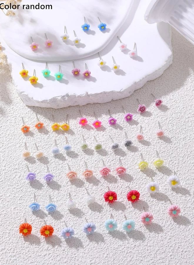 Take Two Take Two 30 pairs Assorted Flower earrings set