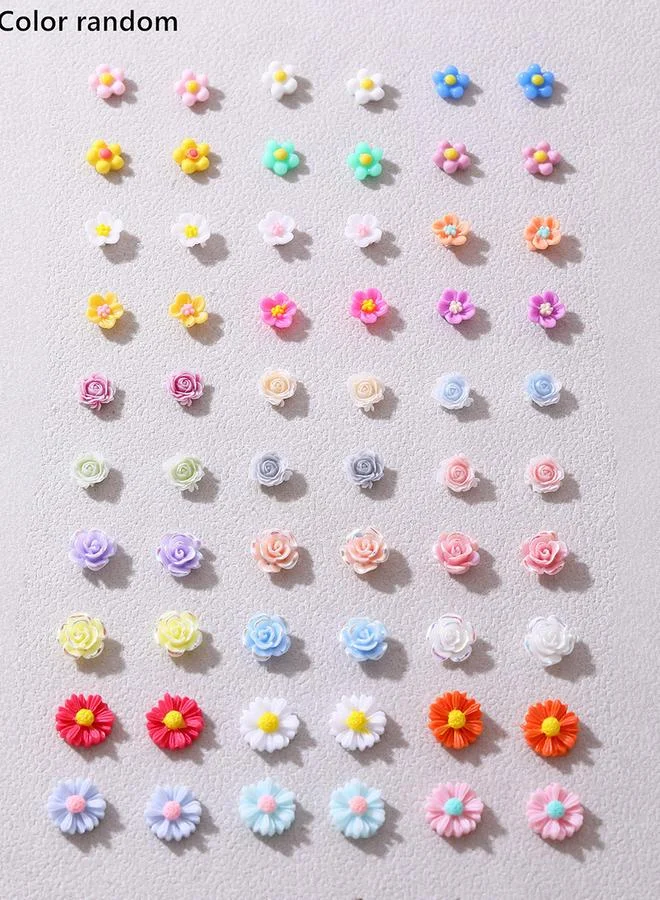 Take Two Take Two 30 pairs Assorted Flower earrings set
