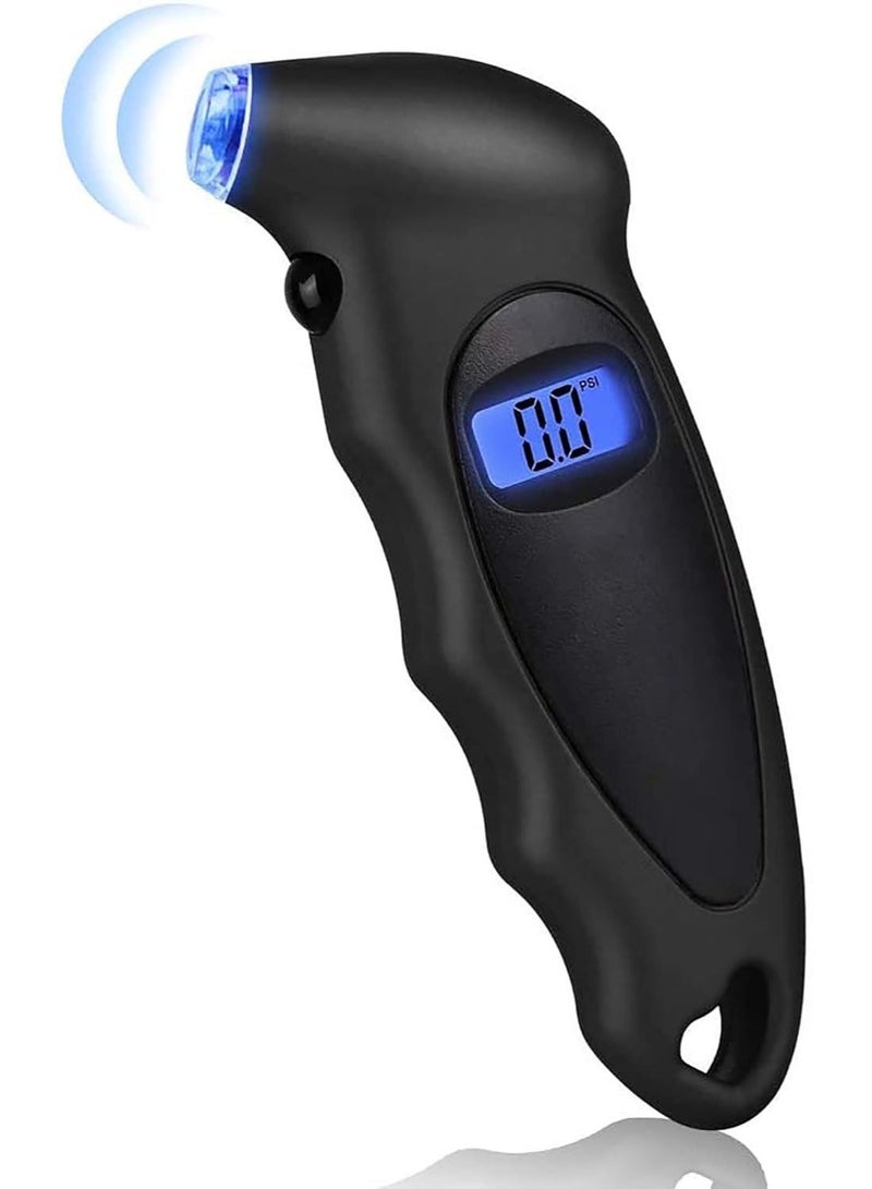 ChicAbode Digital Tire Air Pressure Gauge, Tyre Pressure Checker, with Backlight LCD Display and Non-Slip Grip, 0-150 PSI Range, Four Unit Modes, with Auto Shut-off Function, for Car Trucks and Bicycles - Image 1