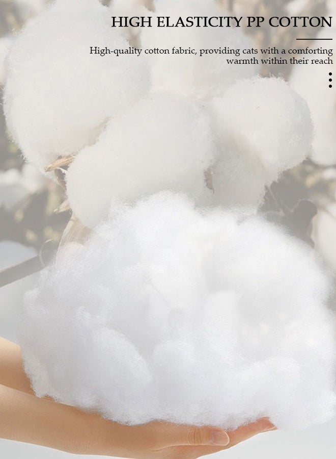 DUNISO Indoor Cat Bed,Cat Bed Semi-Enclosed for Indoor, Portable Cat Cave Bed with Plush Ball and Anti-Slip Bottom, Washable Pet Bed for Medium-sized Cats and Small Dogs,45*45*38cm - Image 4