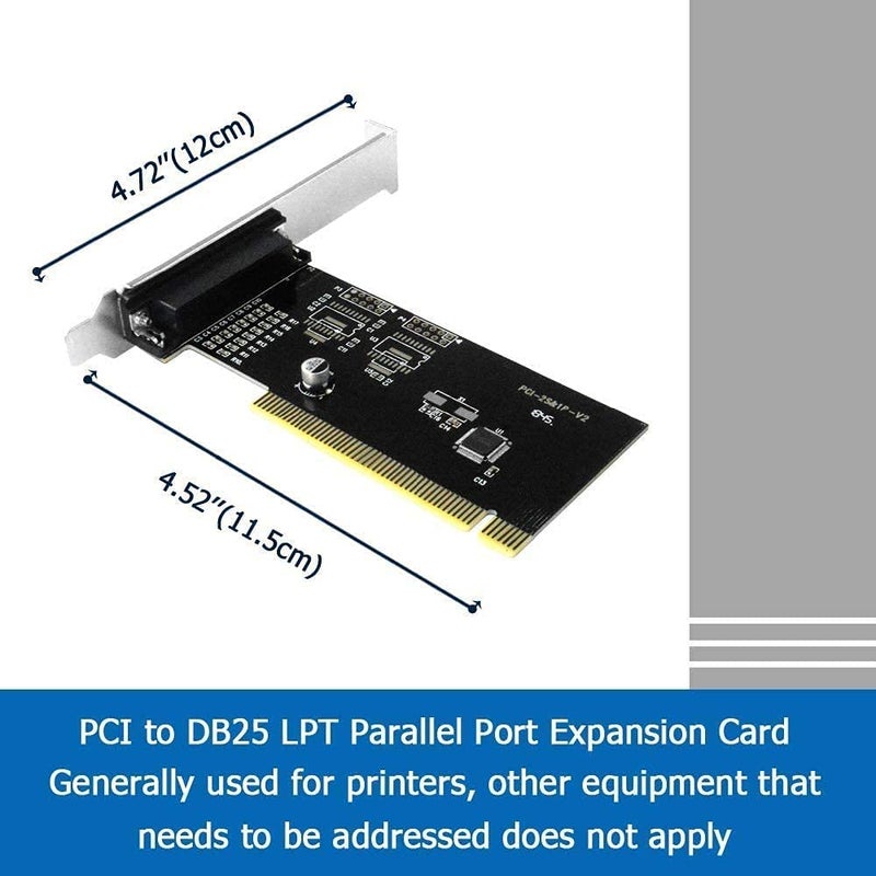 Syba SYB-SY-PCI10002 I/O Card 2Port Parallel Printer PCI Netmos 9865 Chip - Image 1