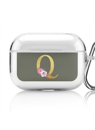 Classic Clear printed Case for Apple AirPods Pro 2nd Generation Thin Transparent Cover - Custom Monogram Initial Letter Floral Pattern Alphabet - Q (Olive Green ) - pzsku/Z384B068B400E730CF221Z/45/_/1697116362/dc1bdc60-bff4-44bf-b7f6-b5eaeff7883f