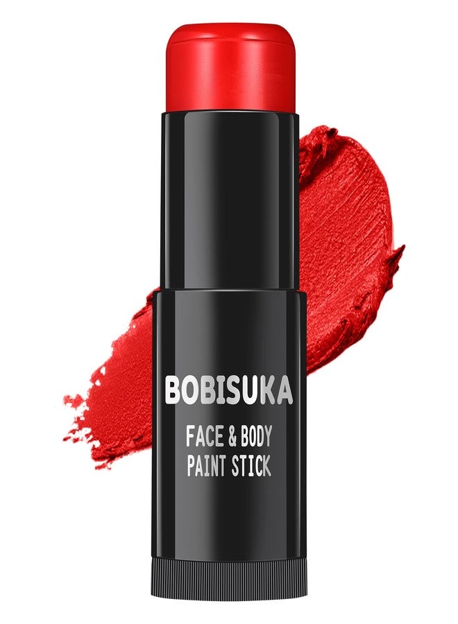 BOBISUKA Pro Red Face & Body Paint Stick, Blendable Red Eyeblack Painting Sticks for Sports, Facepaints for Halloween Makeup Clown Joker Devil Cosplay Special Effects Costume SFX Party - Image 1
