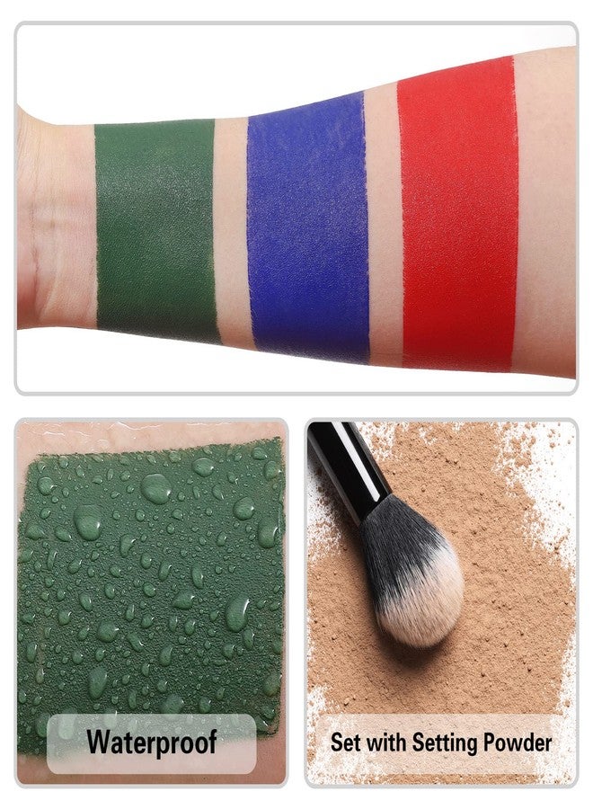 BOBISUKA Pro Red Face & Body Paint Stick, Blendable Red Eyeblack Painting Sticks for Sports, Facepaints for Halloween Makeup Clown Joker Devil Cosplay Special Effects Costume SFX Party - Image 3