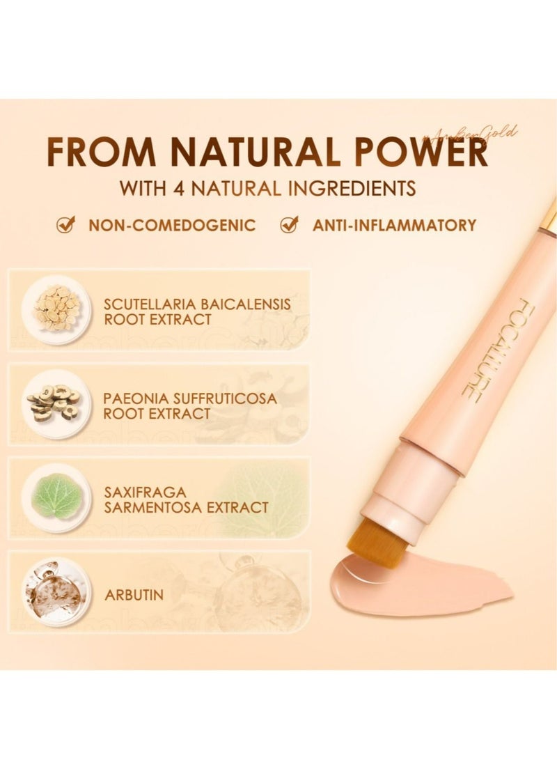 فوكالور كونسيلر مع فرشاة هاي كوفر كونسيلر ناعم مطفي - # 4 - Image 4