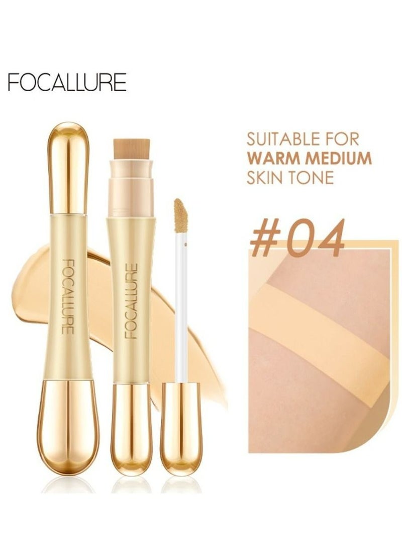 فوكالور كونسيلر مع فرشاة هاي كوفر كونسيلر ناعم مطفي - # 4 - Image 1