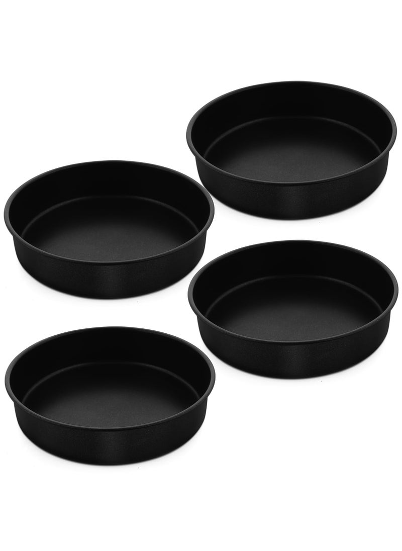 P&P CHEF PP CHEF Cake Pan Set Round Cake Pans for Tier Smash Cakes Nonstick Tins for Baking NonToxic  Solid Stainless Steel Core  LeakProof 8 Inch  4 Pieces 