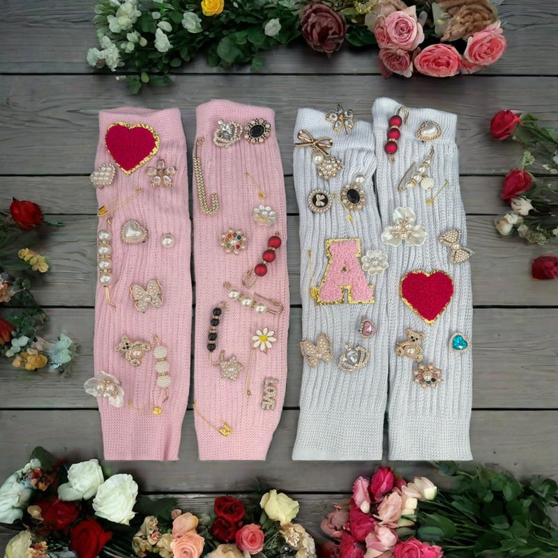 eswala Charms for Socks Safety Pin Brooch,55pcs Junk Sock Charms Pins Gold Bling Sock Jewelry Charms,Brooch Pins for Socks,Pearl Rhinestone Brooch Pins Costom Shoe Sock Charms Kit Bulk for Hat Clothes - Image 4