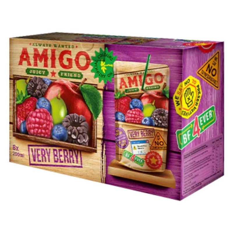 Amigo Very Berry Flavored Ready To Drink Fresh Juice- 200ml
