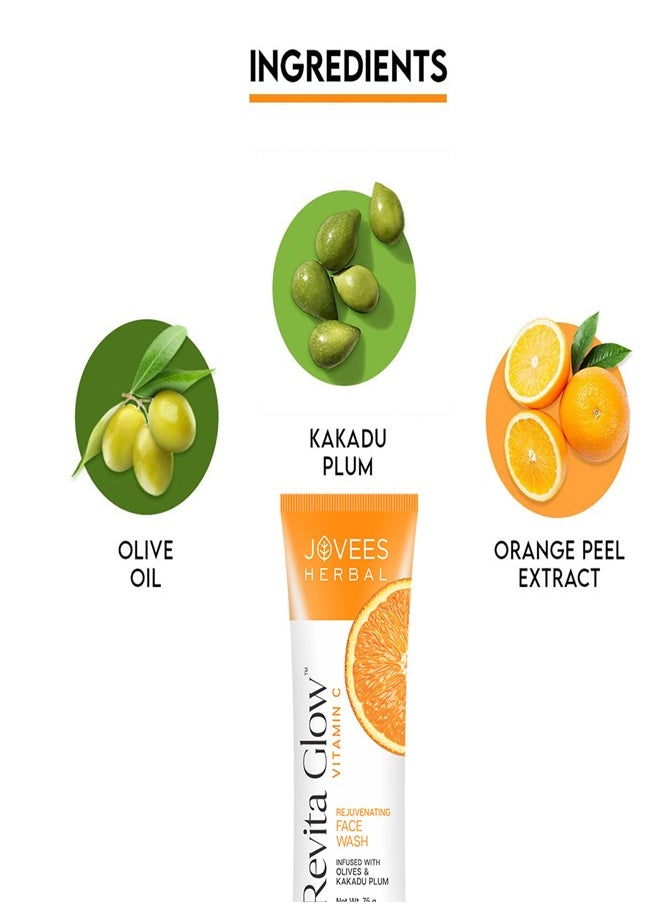 JOVEES HERBAL - Jovees Revita Glow Vit C Face Wash 75 Gm - Image 1