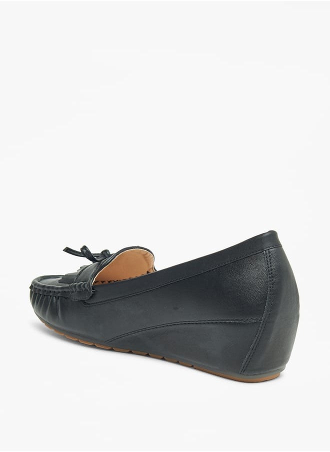Le Confort Womens Solid Loafers With Wedge Heels  - Image 2
