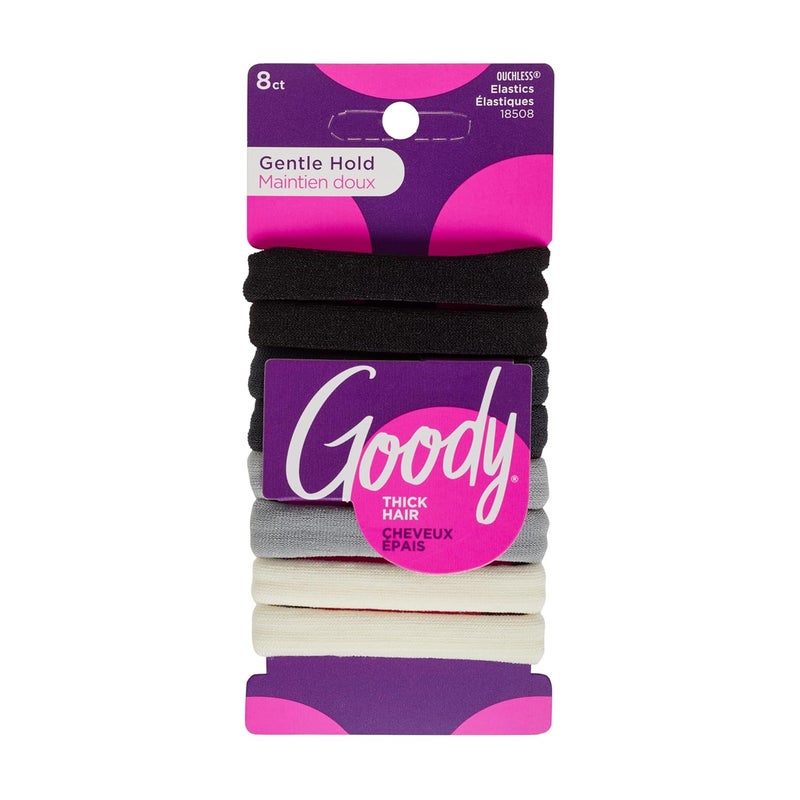 Goody Goody Ouchless Sweater Hair Ties  8 Ct Neutral Tones Gentle Secure  DamageFree Hair Elastics for All Occasions No Snag or Pull Hair Accessories for Women  Men Hair Ties for Thick Hair