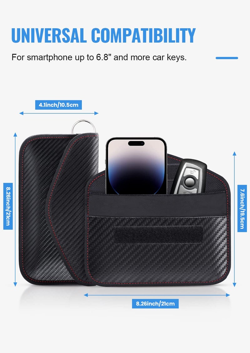 lanpard Faraday Pouch for Car Keys, Faraday Bag, Car RFID Signal Blocking Holder, Key Fob Protector, Key fob cage Block Signal Anti-Theft Fob Case (2 Pack) - Image 3