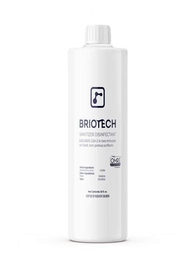 BRIOTECH Sanitizer Disinfectant Hypochlorous Spray, Kill 99.99% of Viruses & Bacteria, Control Mold, Eliminate Odor, Gentle for Nursery & Play Rooms, Food Contact Surface Sanitizer, 32 fl oz Refill - Image 1