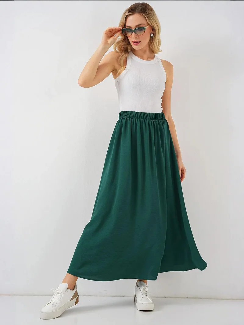 BIG DART BDART Textured Maxi Skirt with Drawstring Waist