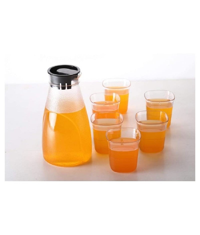 Kytaste Lemon Set Water jug with 6 Water GlassMulti Color 1 pc Multicolor - Image 1