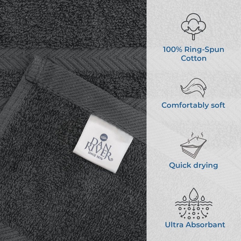 DAN RIVER 2 Pack Luxury Bath Sheets 35x70, 600 GSM, Soft & Quick Dry 100% Ring Spun Cotton Towels Ideal for Hotels, Spas, Gyms & Salons Extra Large, Gray - Image 3