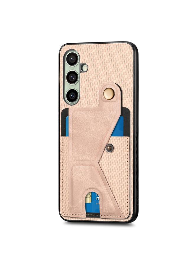 اس-توب جراب لهاتف Samsung Galaxy A56 5G من ألياف الكربون مع محفظة قابلة للطي وحامل على شكل حرف K - Image 2