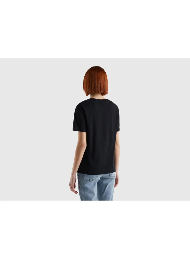 UNITED COLORS OF BENETTON Short sleeve 100% cotton t-shirt
